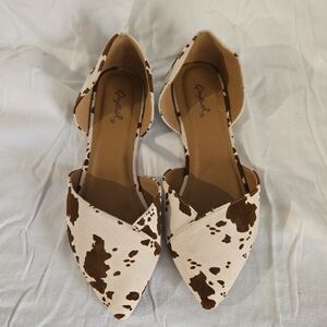 Stylish Brown and Cream Women's Flats